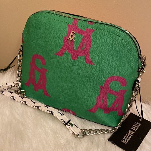 Steve Madden Green and Pink Crossbody Bag - Picture 5 of 12